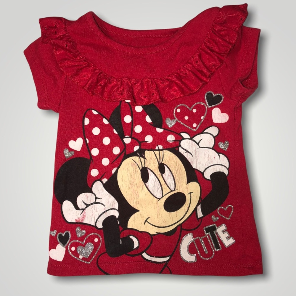 Toddler Mini Mouse Ruffle Collar Top